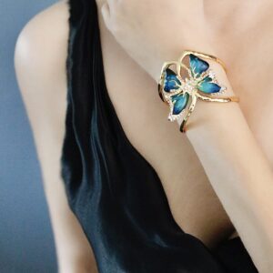 1_IMG_5884 "With a trust fund attitude" Enamel Butterfly Cuff