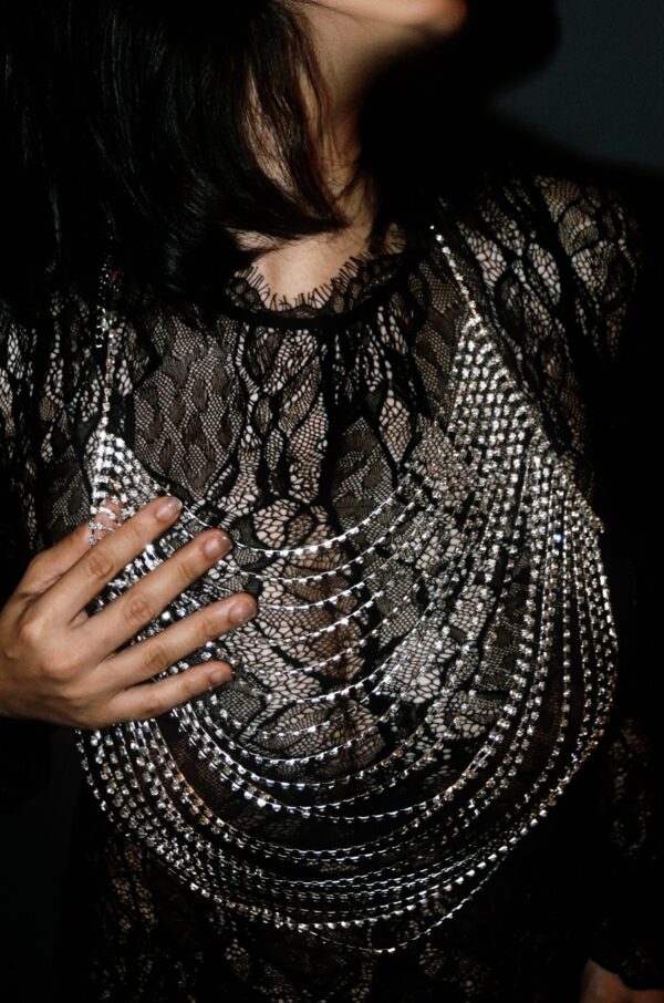 "Suddenly everyone thinks you're hiding something good" Diamond Chest Chain